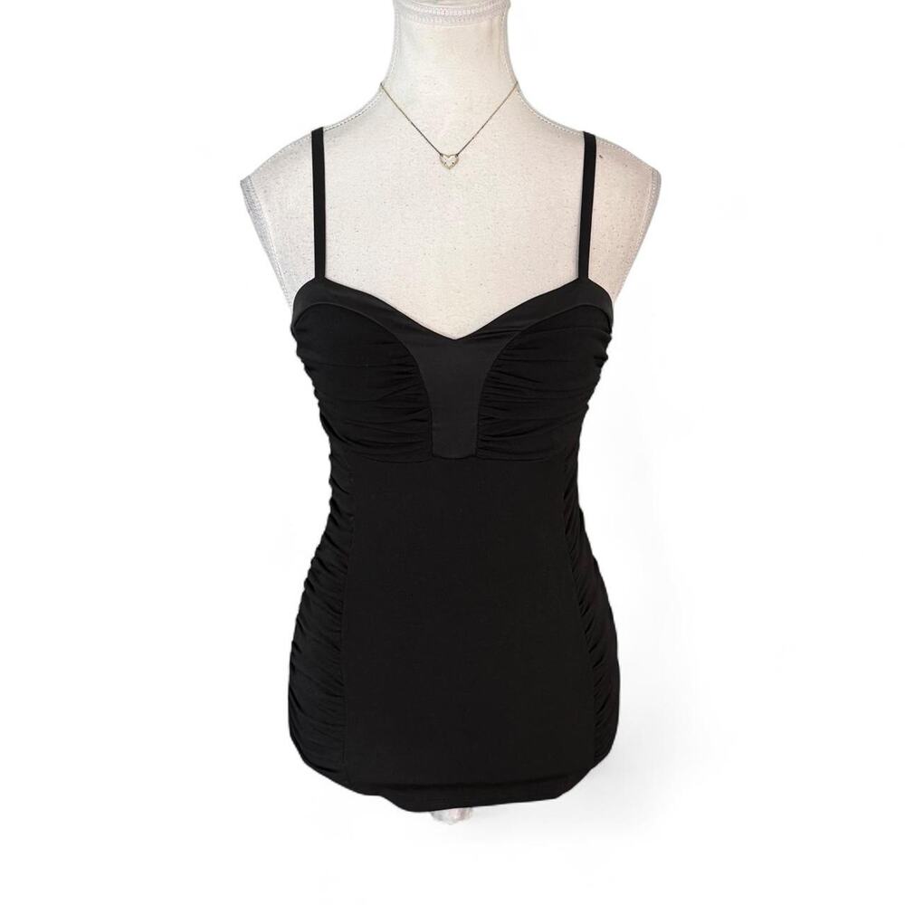 Y2K Fitted Black Snatching Going out full length tank top size small - Picture 5 of 7